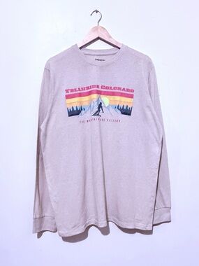 Chemistry Telluride Colorado Graphic Long Sleeve - Beige
